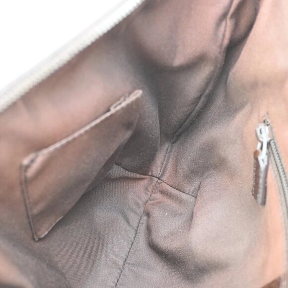 GUCCI GG Pattern Half Moon Shoulder Bag Canvas Leather Beige SHW Italy 70DA218 - Picture 9 of 14